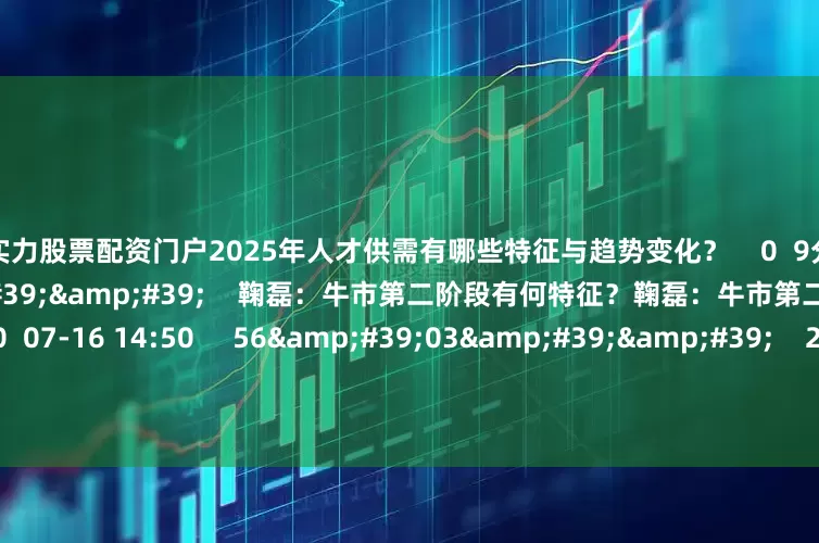 配资实力股票配资门户2025年人才供需有哪些特征与趋势变化？    0  9分钟前     09&#39;43&#39;&#39;    鞠磊：牛市第二阶段有何特征？鞠磊：牛市第二阶段有何特征？    0  07-16 14:50     56&#39;03&#39;&#39;    20250709交易进行时下午一点20250709交易进行时下午一