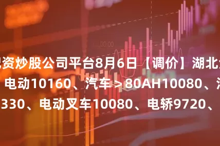 配资炒股公司平台8月6日【调价】湖北金洋废电瓶价格：电动10160、汽车＞80AH10080、汽车≤80AH10330、电动叉车10080、电轿9720、牵引10080、UPS 9310、摩托7820、AGM电池9870、电子秤5680、EFB10330。（单位：元/吨）（含3%增值税）